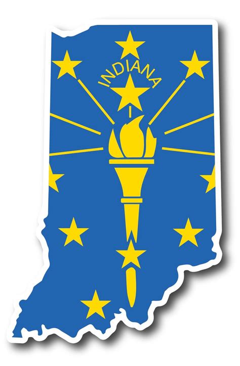 Founded in 1820, iu bloomington is the flagship campus of iu's eight campuses and is known for innovation, creativity, and academic freedom. Indiana State Flag Sticker | Hoosier Proud