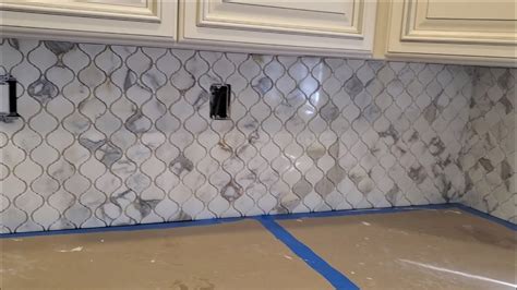 Calacatta Gold Arabesque Baroque Marble Tileshow To Install Kitchen