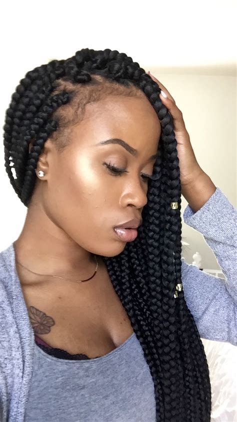 Today, we present different ideas of neat braids styles that will. Jumbo box braids - Amazing Long Term Protective Style ...