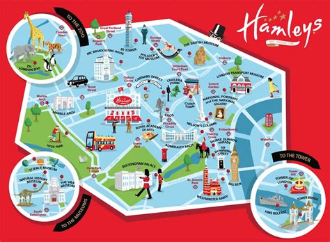 Hamleys Childrens Map Illustration Uk Illustrated
