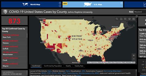 New Johns Hopkins Map Breaks Down Covid 19 Data By County Shows