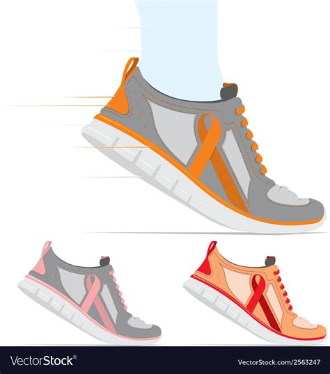 Running Shoes Royalty Free Vector Image Vectorstock