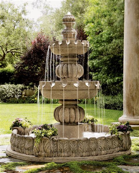 Three Tier Castle Fountain Water Fountains Outdoor Fountains Outdoor