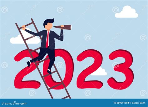 Year 2023 Business Outlook Vision To See The Way Businessman Leader