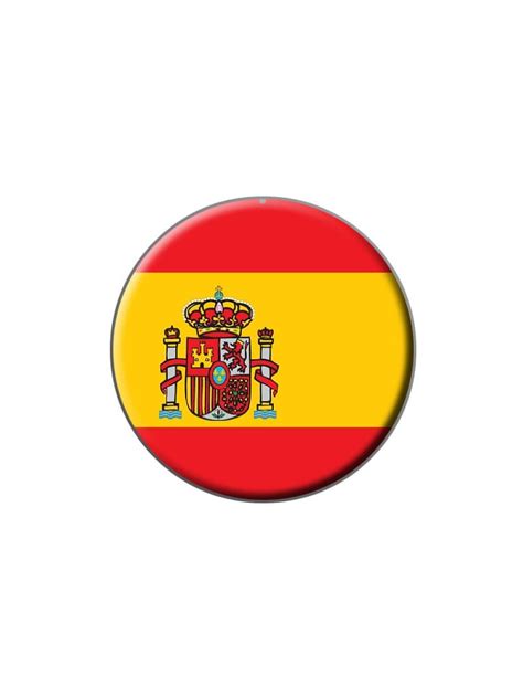 Spain Spanish Flag Lapel Hat Pin Tie Tack Small Round