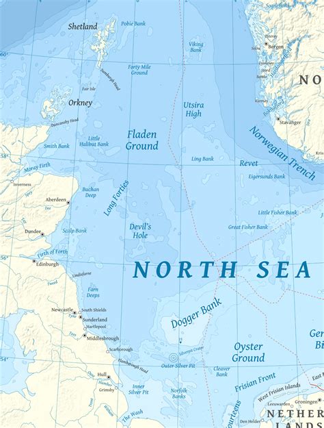 North Sea Islands Map