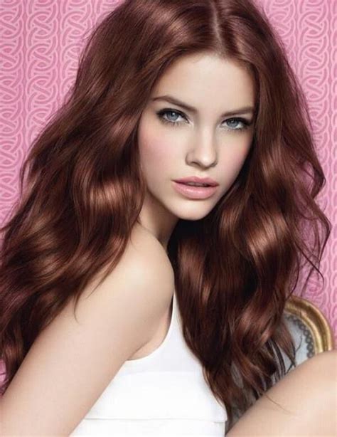 Soft Light Red Brown Hair Color Mahogany Hair Colour For Green Eyes