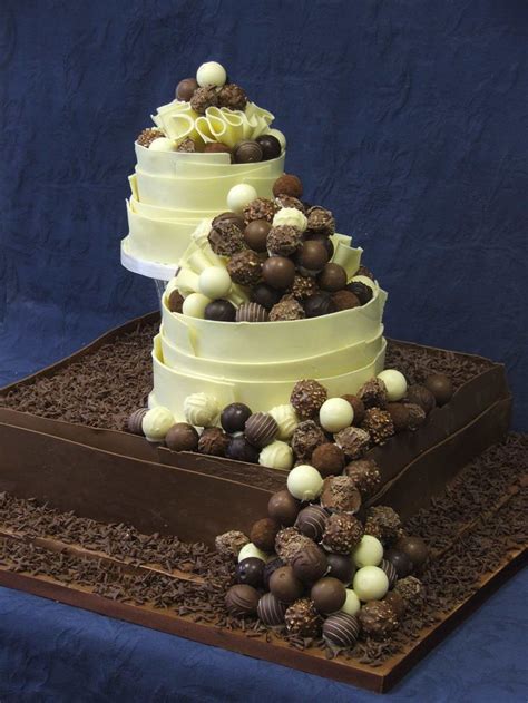 3 tier chocolate cascade wedding cake chocolate wedding cake cake cake decorating