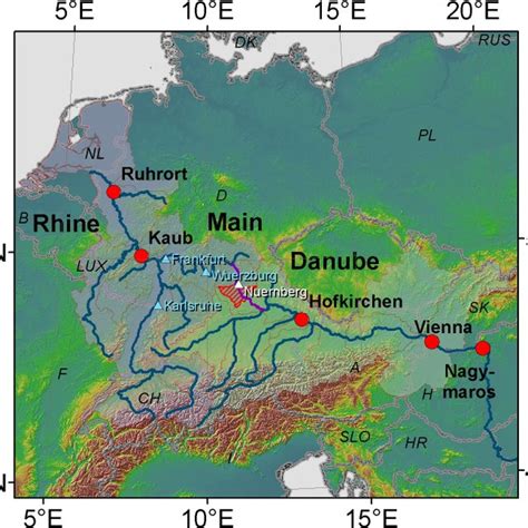 Rhine Danube River Map
