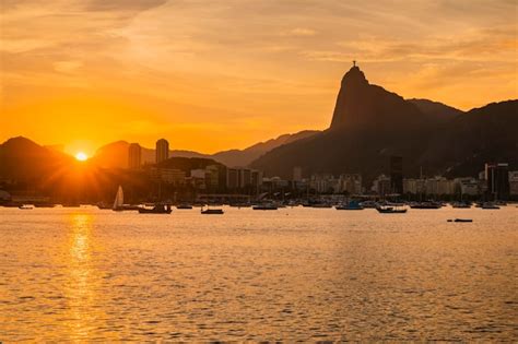 Premium Ai Image Beautiful Panorama Of Rio De Janeiro At Sunset Brazil