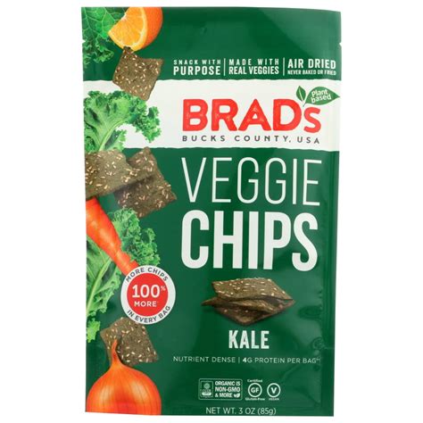 Brads Plant Based Kale Veggie Chips 3 Oz