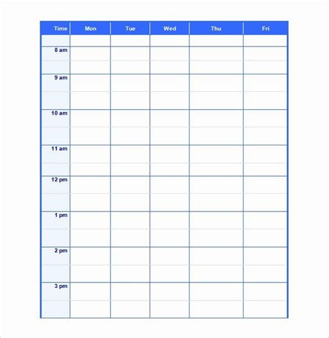 Blank Word Document Free Unique Blank Schedule Template 21 Free Word