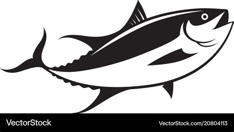 Graphic Tuna Fish Royalty Free Vector Image Vectorstock