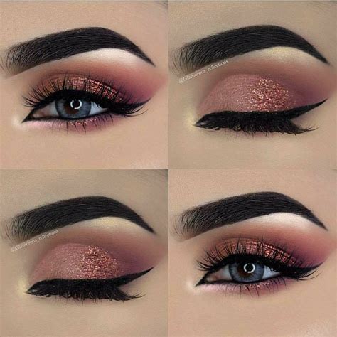 Pin By Adriana Mtz On Maquillaje♡ Christmas Eye Makeup Gold Eye Makeup Beautiful Eye Makeup