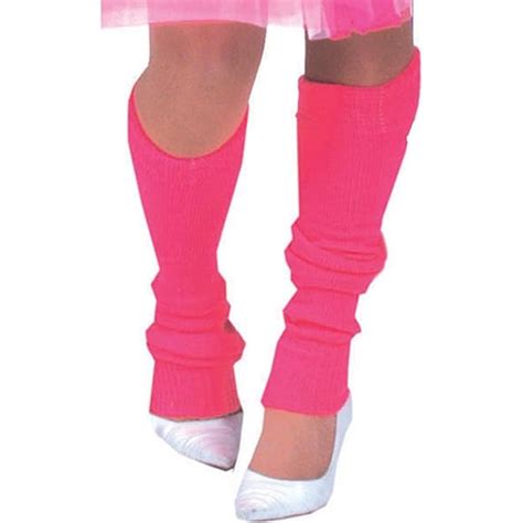 Womens Pink 80s Leg Warmers Clothing