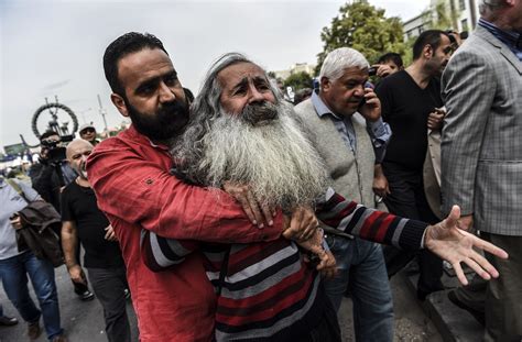 In Pictures Turkish People Protest Mourn Victims Sbs News