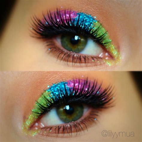 Glitter Rainbow Eyeshadow Lashes On Point Rainbow Eyeshadow