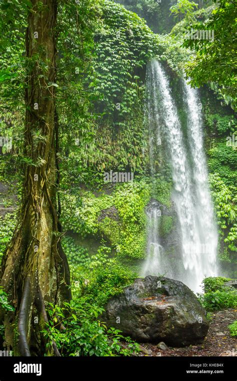 Sendang Gile Waterfall Lombok Indonesia Stock Photo Alamy