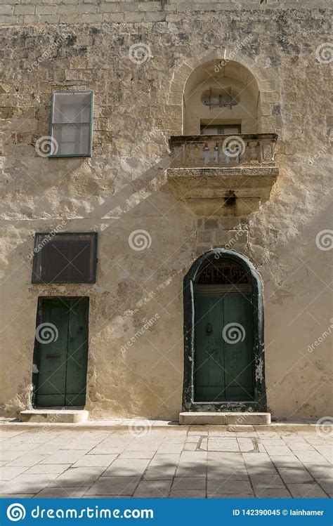 Building Facade In Mdina Malta Stock Image Image Of Titles Period