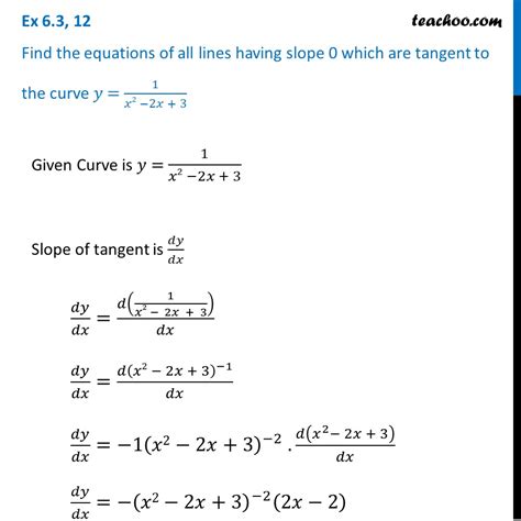 How To Find Equation Of Tangent To The Curve Astonishingceiyrs
