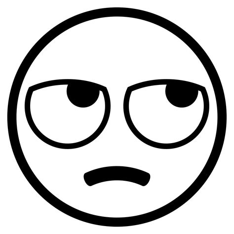 Face With Rolling Eyes Emoji Coloring Page Colouringpages