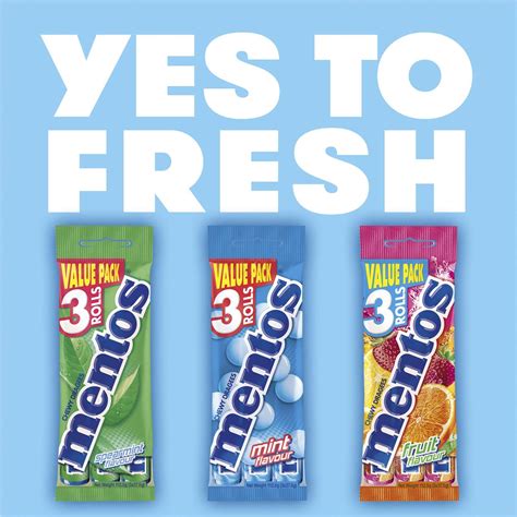 Mentos Mints Spearmint 3 Pack Woolworths
