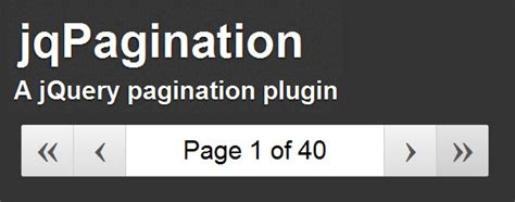 Jqpagination Jquery Paging Plugin Graphic Design Junction