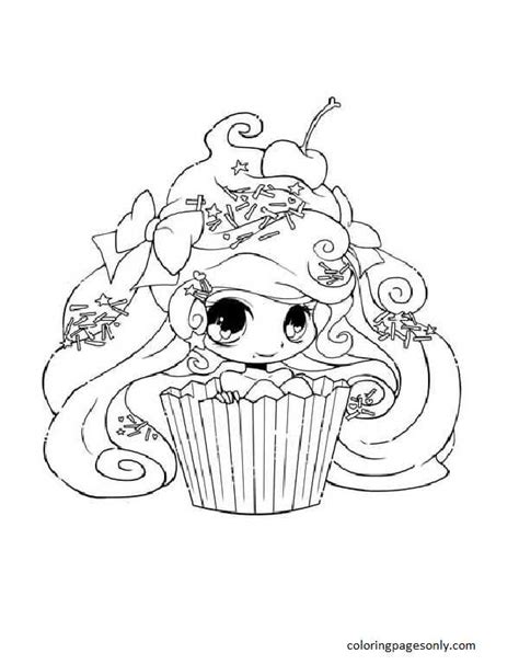 Food Chibi Girl Coloring Pages