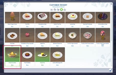 Peach Crumble Custom Food By Icemunmun At Mod The Sims