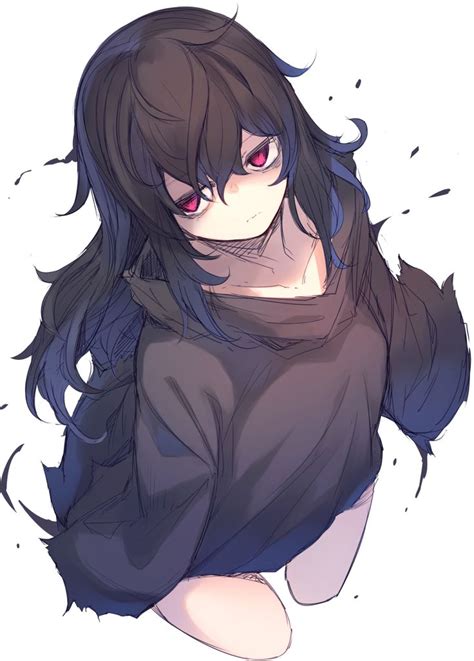 Animegirl Cute Blackhair Anime Girl With Black Hair Dark Anime Girl