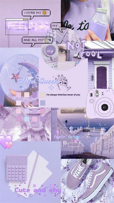 Pastel Purple Aesthetic Collage Wallpaper Laptop Fip Fop