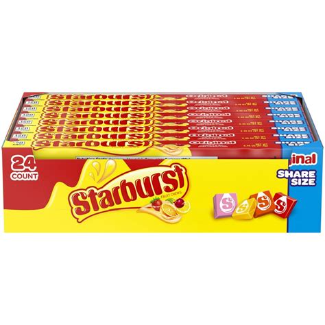 Starburst Original Chewy Candy Share Size Packs 345 Oz 24 Ct