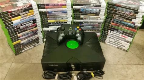 Microsoft Xbox Original Edition Black Console Game System Complete