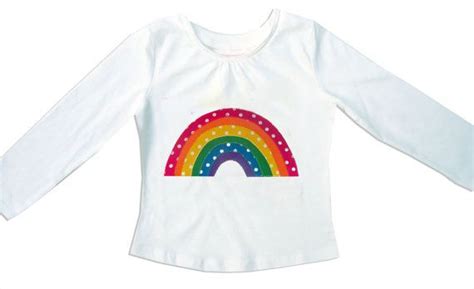 Rainbow Tee Shirt Girls T Shirt Top By Withhugsandkisses