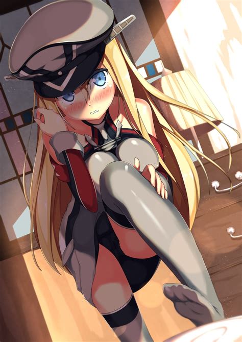 Wallpaper Blonde Long Hair Anime Girls Blue Eyes Stockings Cartoon Kantai Collection