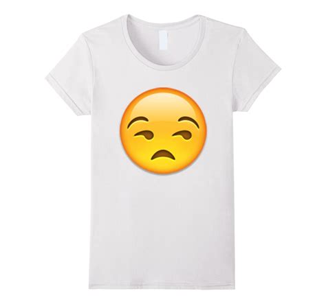 Emoji T Shirt Unamused Face Female Medium White T Shirt Funny