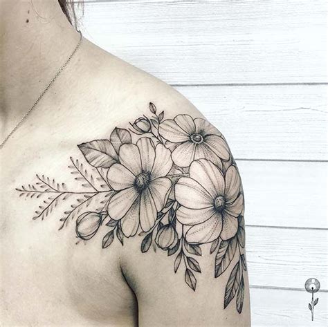 Shoulder Collarbone Flower Tattoo Wiki Tattoo
