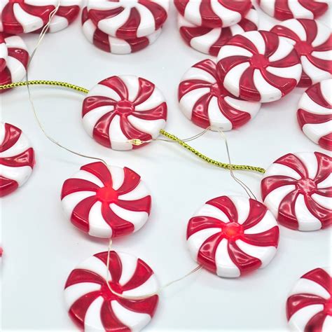 Peppermint Round Candies Christmas Tree Hanging Ornaments Xmas Etsy