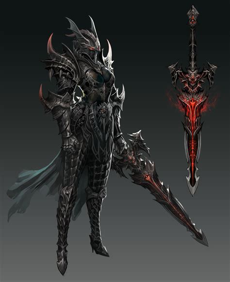 Artstation 흑기사 Kim Sumin Dragon Armor Fantasy Character Design