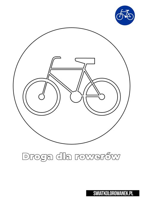 Kolorowanka Znak Drogowy Droga Dla Rower W Darmowe Kolorowanki Do Druku