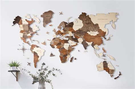 The First Ever 3d Wooden World Map To Chart Your Travels Yanko Design
