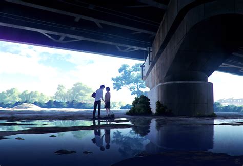 Anime Couple Meeting Under Bridge 4k Hd Anime 4k Wallpapers Images