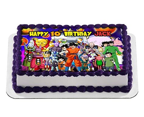 Available for delivery or collection. Dragon Ball Super Goku Vegeta Gohan Anime Dragon Ball Z Personalized Cake Toppers Icing Sugar ...