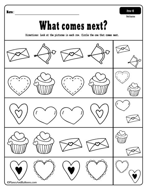 Valentines Day Worksheets For Preschoolers Free Printables