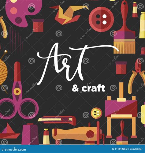 Art And Craft Vector Poster For Diy Handicraft And Handmade Workshop