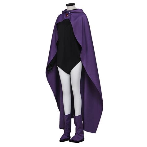 Auscosplay Teen Titans Raven Cosplay Costume Women Outfit New Series On Sale Free Shipping