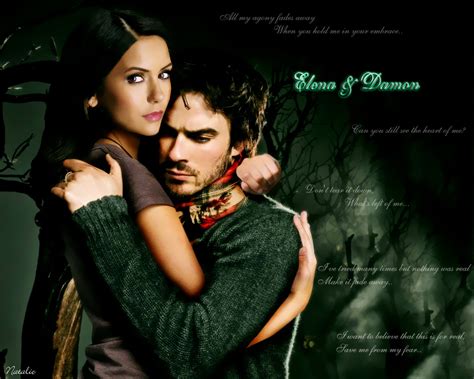 Elena And Damon The Vampire Diaries TV Show Wallpaper Fanpop