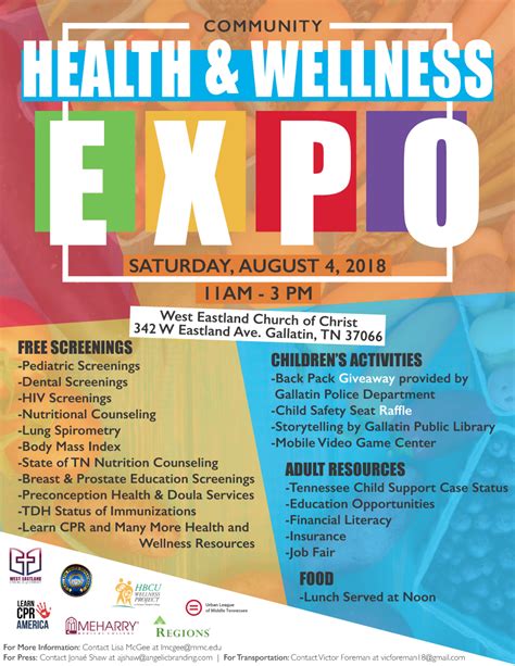 Community Health And Wellness Expo Poster Meharry Medical College