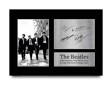 Mua Hwc Trading The Beatles Signed A4 Printed Autograph John Lennon