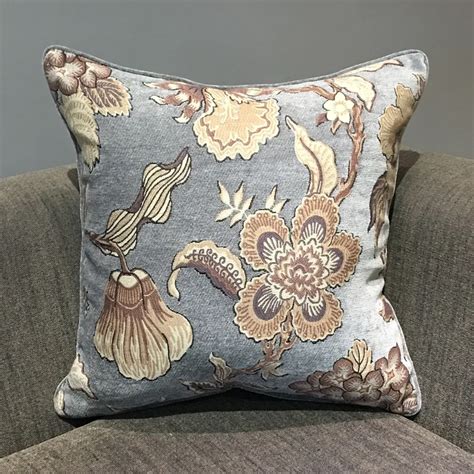 American Style Fashion Floral Gray Chenille Square Throw Cushion Cover